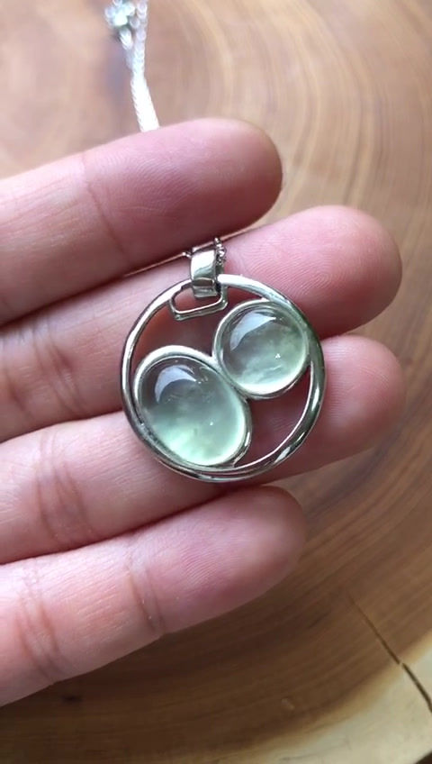 Thumbnail: 925 Silver Prehnite Pendant (Pendant Only)