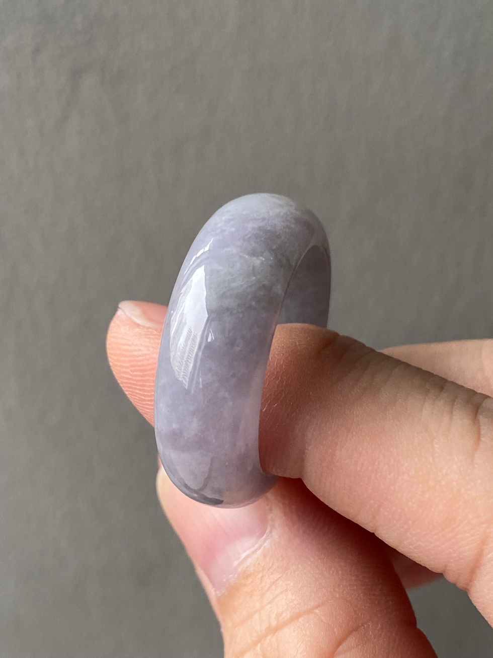 Thumbnail: US#10.75 Type A Greyish Lavender Jadeite Ring