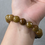 Thumbnail: Type A Brownish Jadeite Beads Bracelet