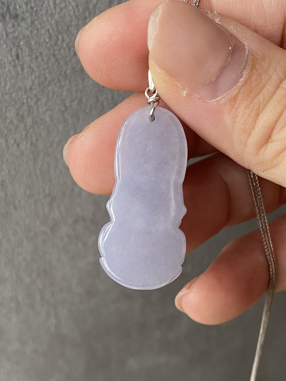 Thumbnail: Translucent Lavender Guan Yin Jadeite Pendant