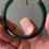 Thumbnail: 14K Gold Filled Type A Translucent Dark Bluish Green Jadeite Open Bangle
