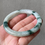 Thumbnail: 55.1MM Type A Floral Green Mix Jadeite Bangle