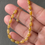 Thumbnail: 14K Gold Filled Type A Brownish Yellow Beads Jadeite Oval Bracelet