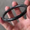 Thumbnail: 57.4MM Type A Greyish Black Jadeite Bangle