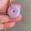 Thumbnail: 18K Rose Gold Type A Light Lavender Jadeite Disc Pendant
