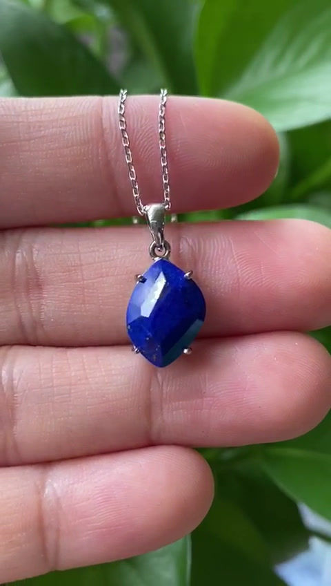 Thumbnail: 925 Silver Lapis Lazuli Pendant (Pendant Only)