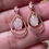 Thumbnail: 925 Silver Rose Gold Plated Opal Earrings