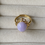Thumbnail: 925 Silver Gold Plated Lavender Jadeite Ring