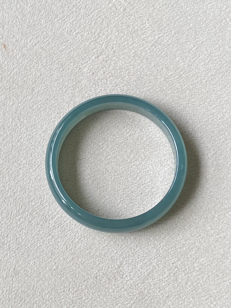 Thumbnail: 57.6MM Type A Translucent Bluish Jadeite Bangle