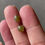 Thumbnail: 925 Silver Gold Plated Type A Translucent Yellowish Brown Jadeite Beads Ear Stud
