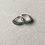 Thumbnail: 925 Silver Type A Translucent Deep Green Jadeite Ear Huggies