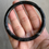 Thumbnail: 61.7MM Type A Black Mix Jadeite Bangle
