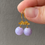 Thumbnail: 18K Yellow Gold Type A Lavender Jadeite Beads Dangling Earrings