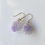 Thumbnail: 18K Yellow Gold Type A Lavender Jadeite Flower Earrings