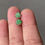 Thumbnail: 925 Silver Type A Green Mini Jadeite Flower Ear Studs