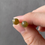Thumbnail: 925 Silver Gold Plated Type A Translucent Yellowish Brown Jadeite Beads Ear Stud