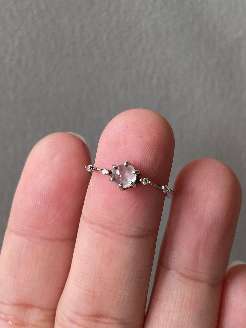 Thumbnail: 925 Silver Type A Icy Jadeite Ring