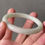 Thumbnail: 50.5MM Type A Translucent Off White Mix Round Jadeite Bangle