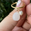 Thumbnail: 925 Silver Gold Plated Translucent Shell Jadeite Ring
