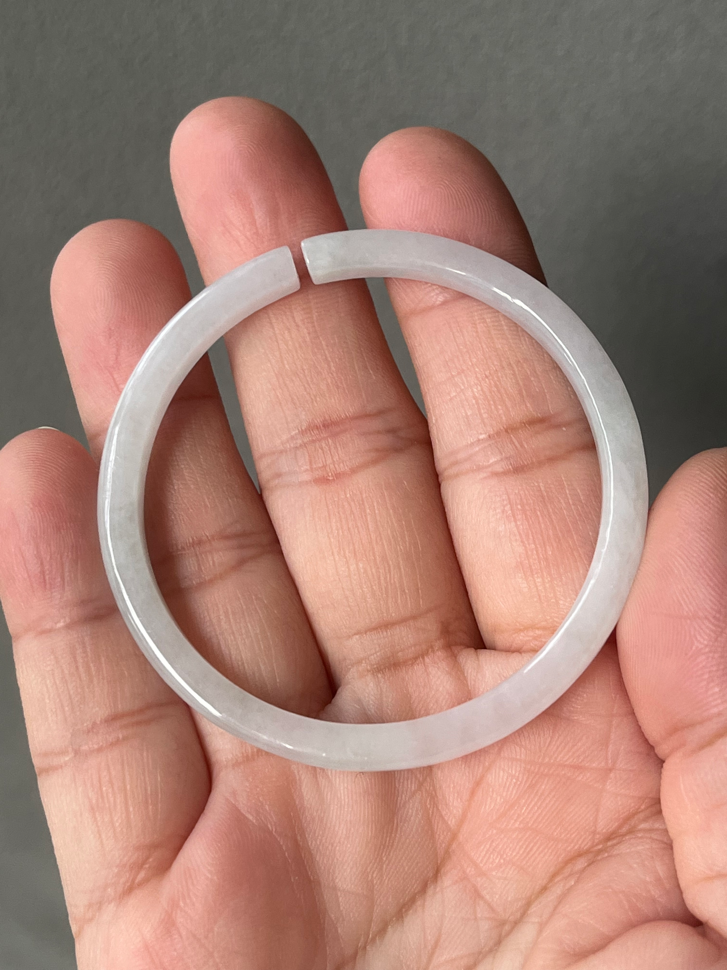 47.1MM Type A Translucent Small Jadeite Open Bangle