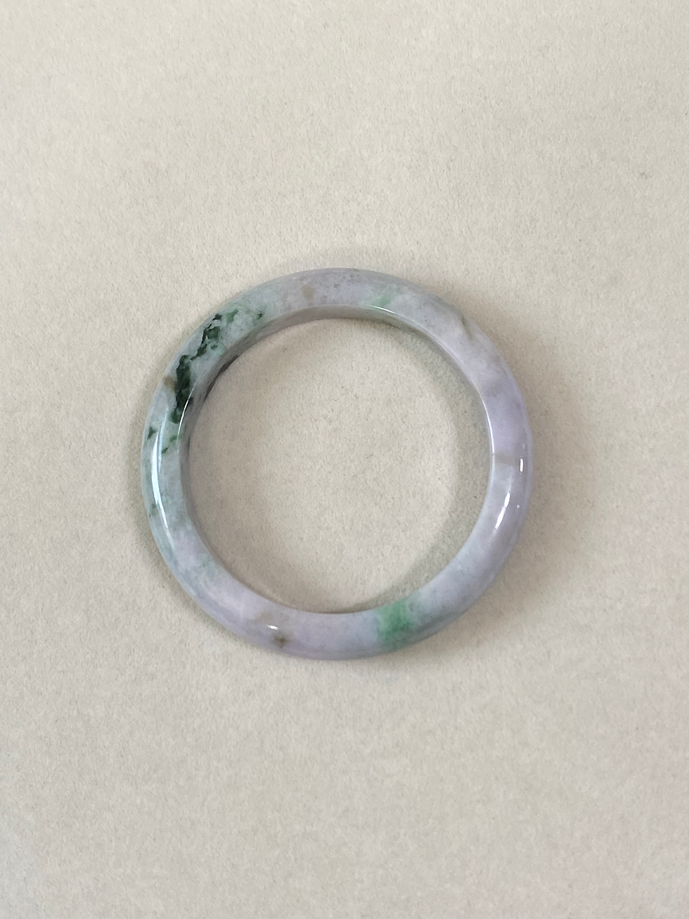 Thumbnail: 53.5MM Type A Dark Green Mix Jadeite Bangle