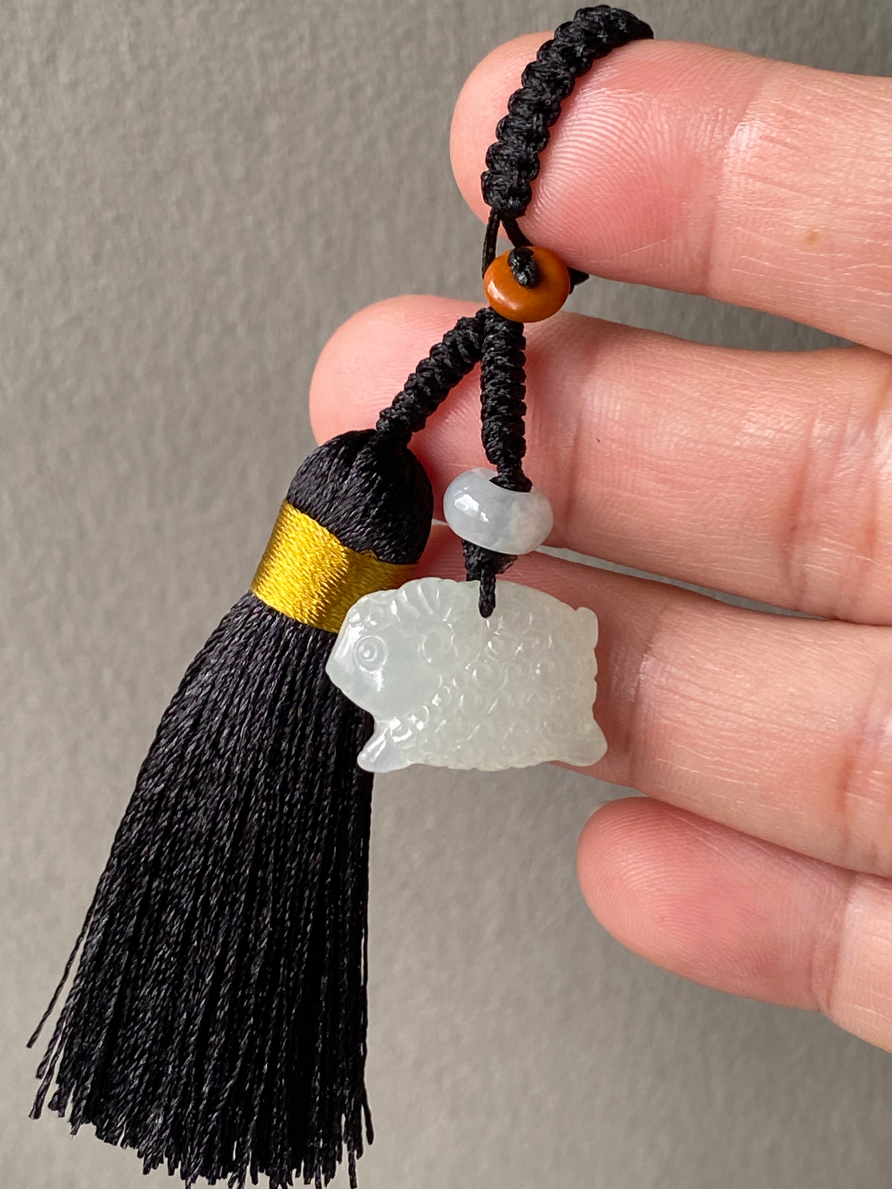 Type A Translucent Carved Jadeite Sheep