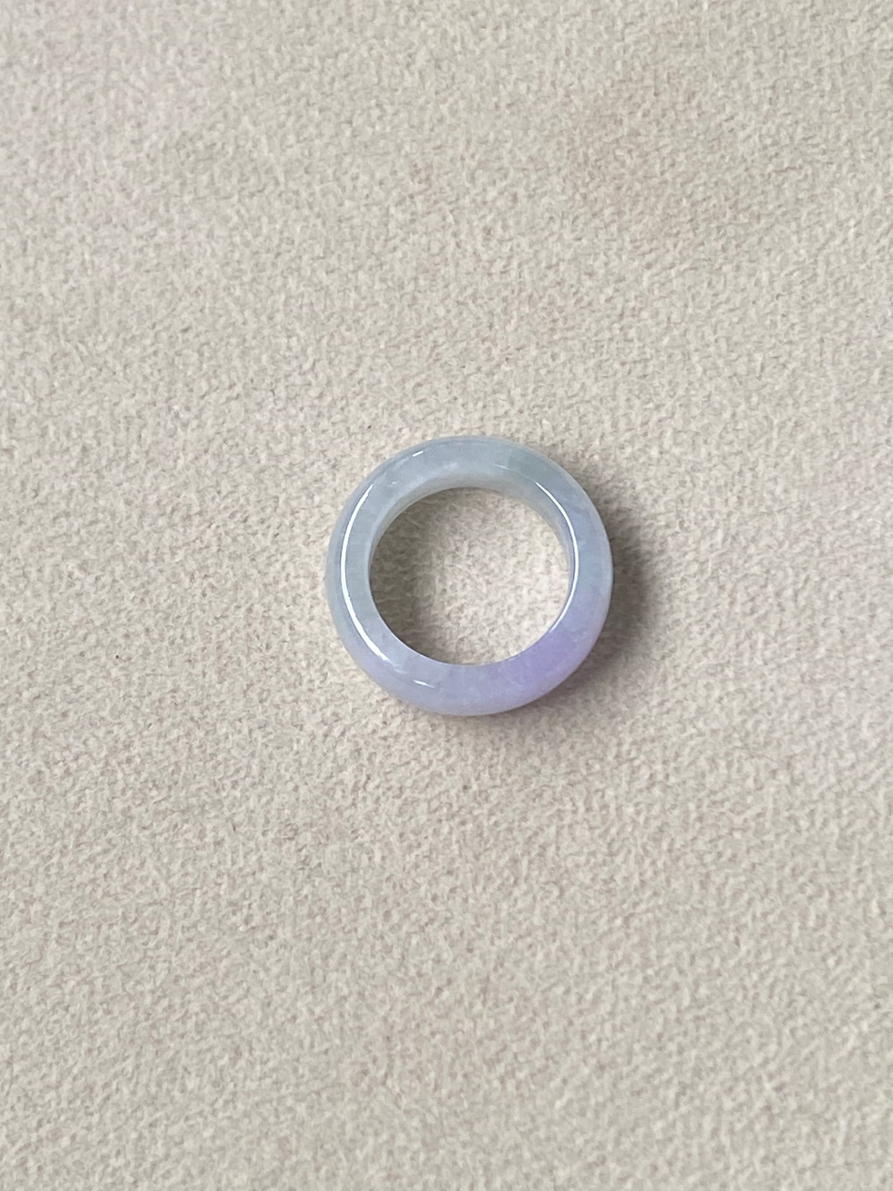 Thumbnail: US#7.75 Type A Translucent Light Lavender Mix Jadeite Ring