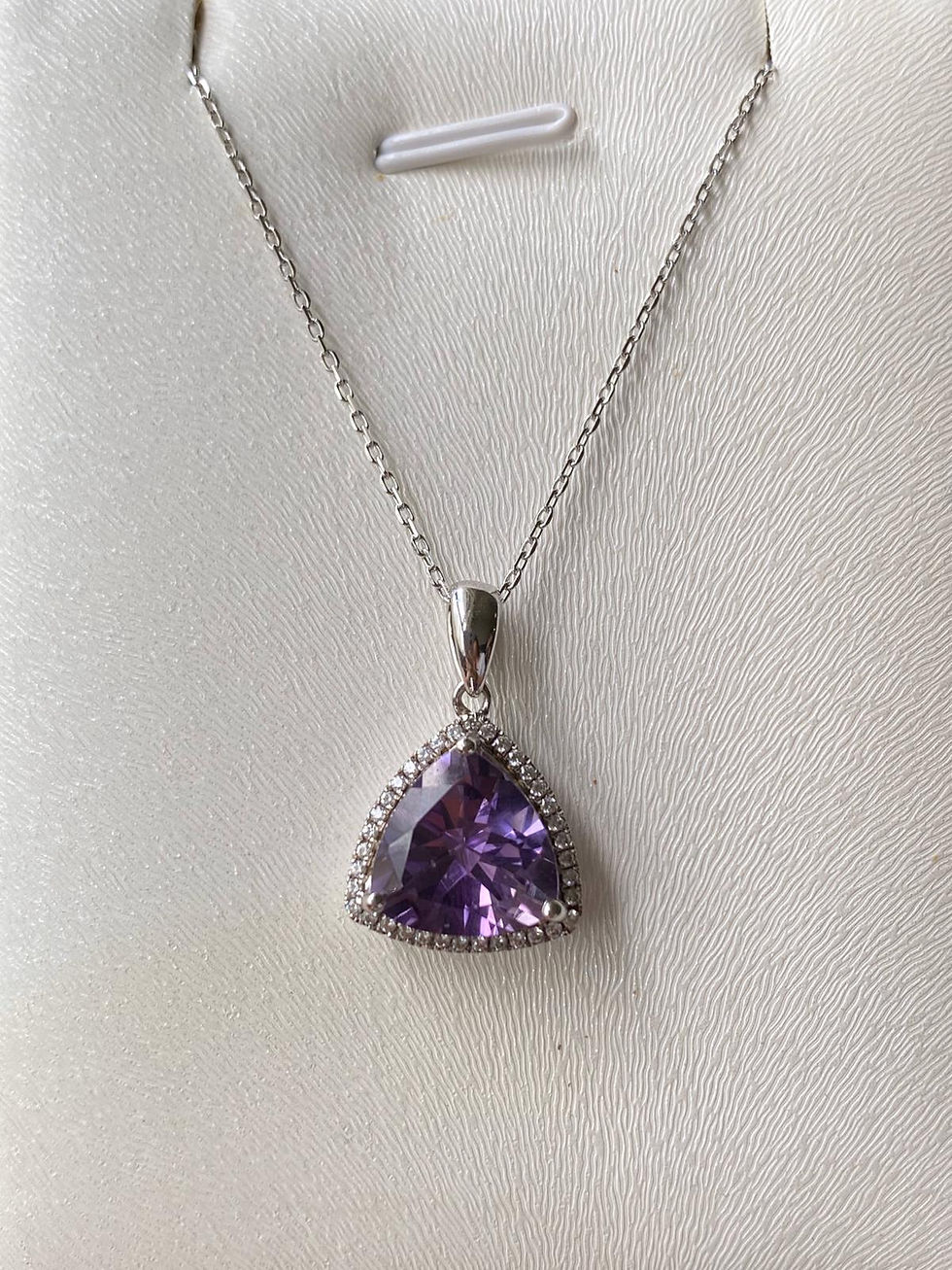 Thumbnail: 925 Silver Amethyst Pendant (Pendant Only)