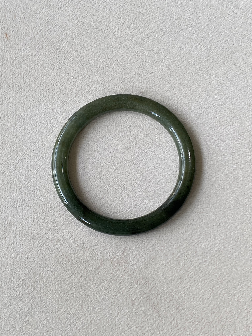 Thumbnail: 55.3MM Type A Dark Green Mix Jadeite Bangle