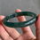 Thumbnail: 55.6MM Type A Translucent Dark Bluish Green Jadeite Bangle