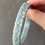 Thumbnail: 60.9MM Type Light Bluish Carved Flower Jadeite Bangle