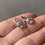 Thumbnail: 925 Silver Type A Icy Light Bluish Jadeite Ear Huggies