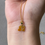 Thumbnail: 18K Yellow Gold Type A Orangy Red Mix Jadeite Deer Pendant