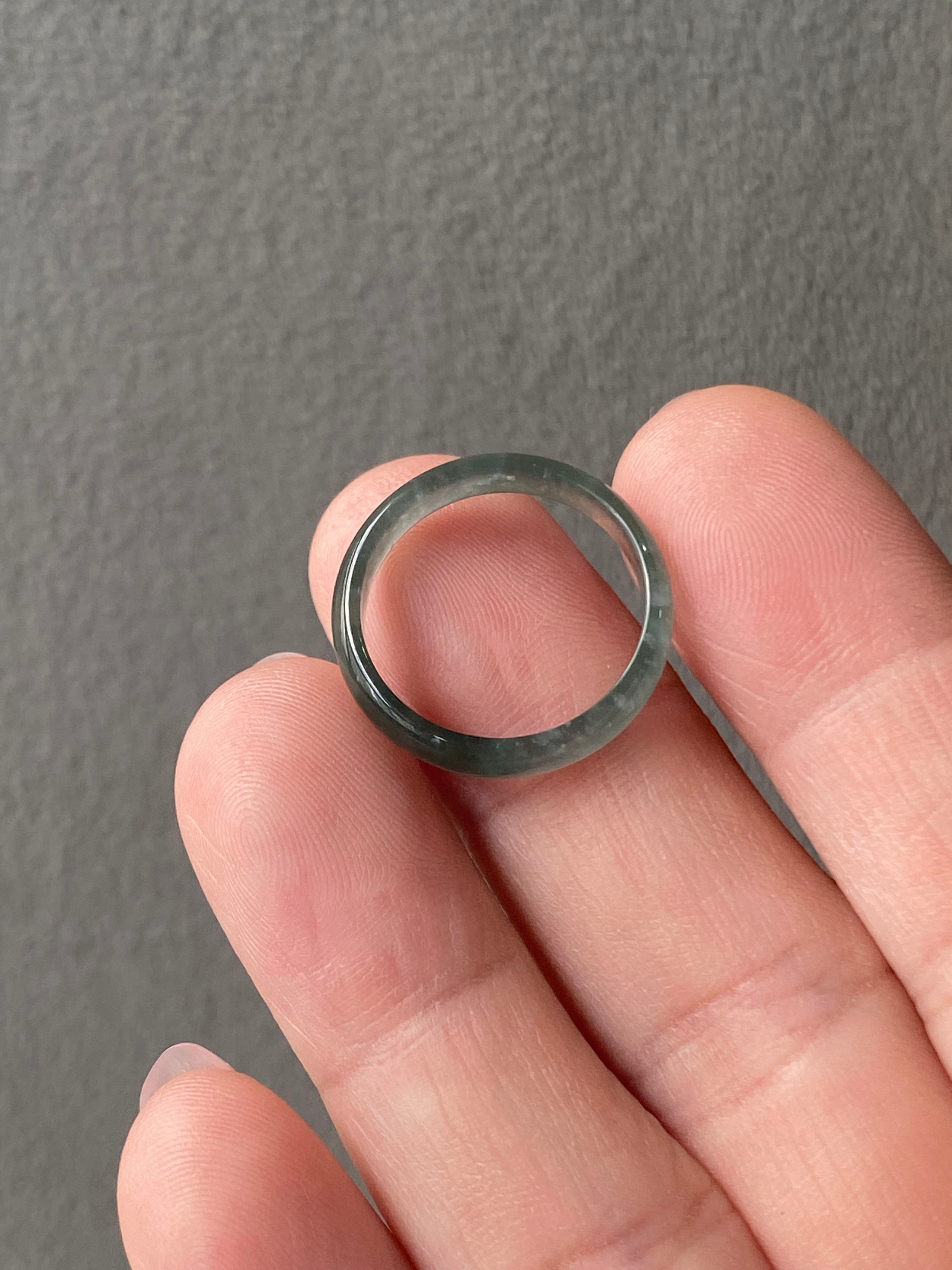 US#6.5 Type A Icy Bluish Green Jadeite Ring