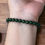 Thumbnail: Type A Dark Green Jadeite Beads Bracelet