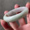 Thumbnail: 58.3MM Type A Off White Mix Jadeite Bangle