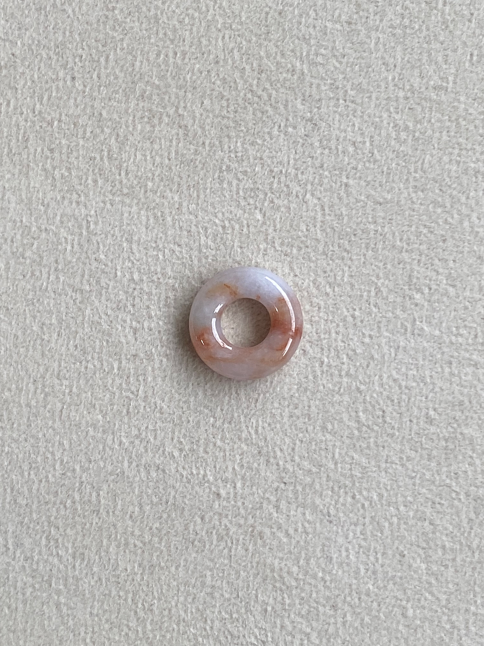 Thumbnail: Type A Off White Mix Orangy Red Jadeite Donut