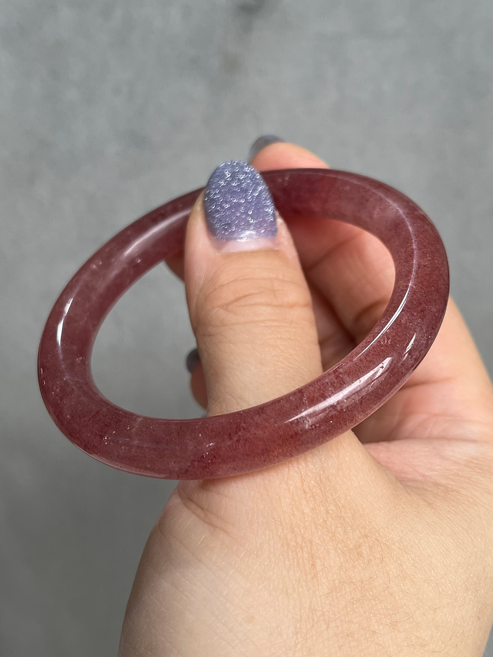 Thumbnail: 51.3MM Strawberry Quartz Bangle