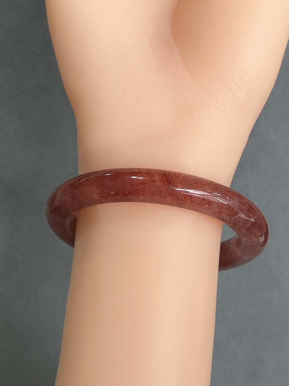 Thumbnail: 50.2MM Strawberry Quartz Bangle