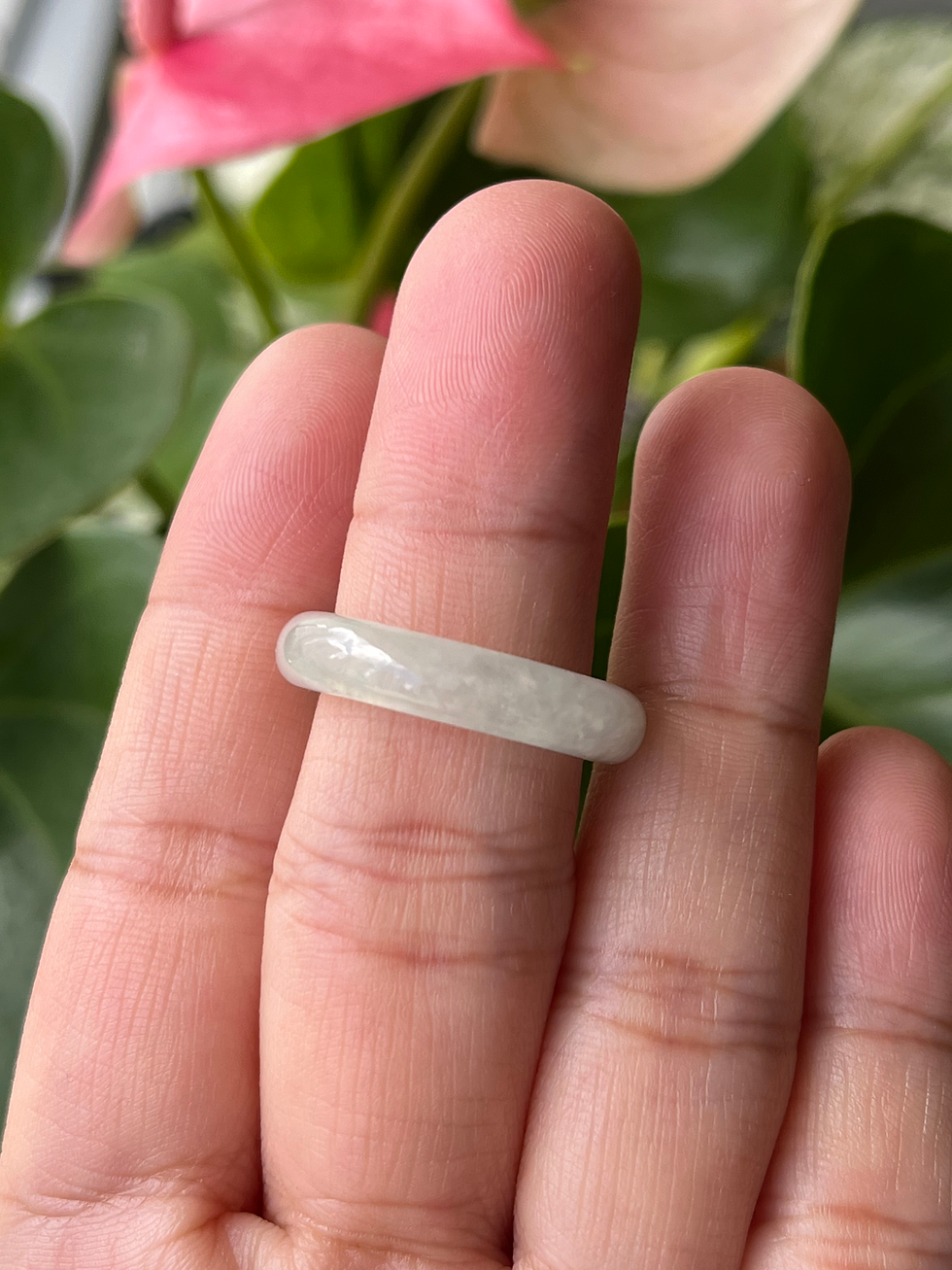 Thumbnail: US#6.6 Type A Translucent Jadeite Ring