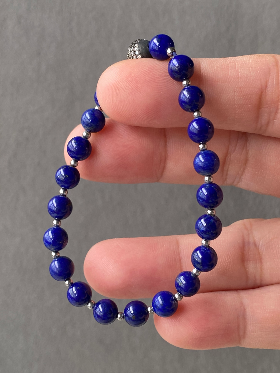 Thumbnail: Lapis Lazuli Beads Bracelet