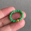 Thumbnail: Type A Bright Green Mix Jadeite Beads Ring