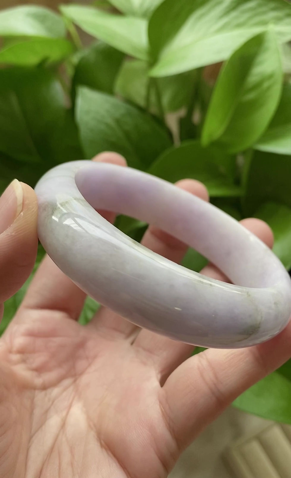 Thumbnail: 59MM Light Lavender Jade Bangle
