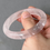 Thumbnail: 53MM Translucent Rose Quartz Bangle