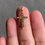 Thumbnail: 18K Yellow Gold Type A Mini Green Jadeite Cross Pendant