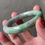 Thumbnail: 51.8MM Type A Greyish Black Mix Green Jadeite Bangle