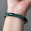 Thumbnail: 56.6MM Type A Dark Green Mix Jadeite Bangle