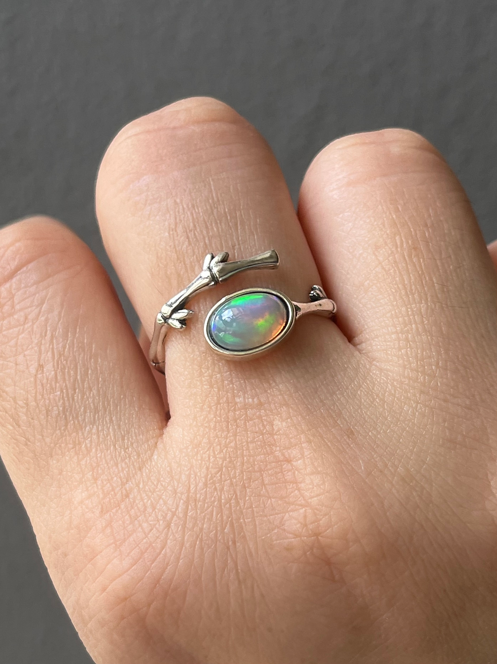 925 Silver Opal Ring
