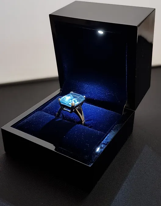black wood ring box