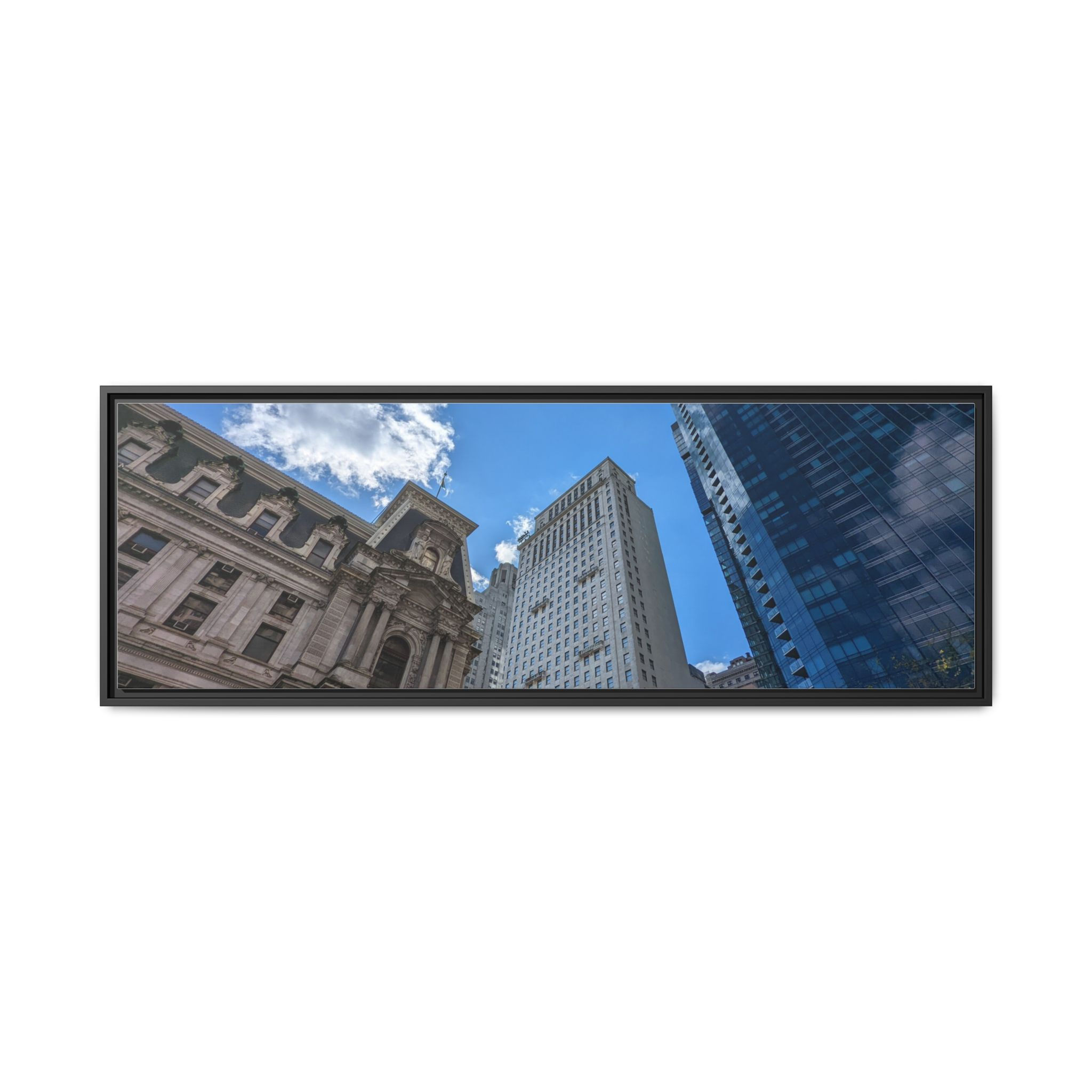 Philadelphia City Hall Colonial Architecture and Modern Skyline- Canvas Wall Art